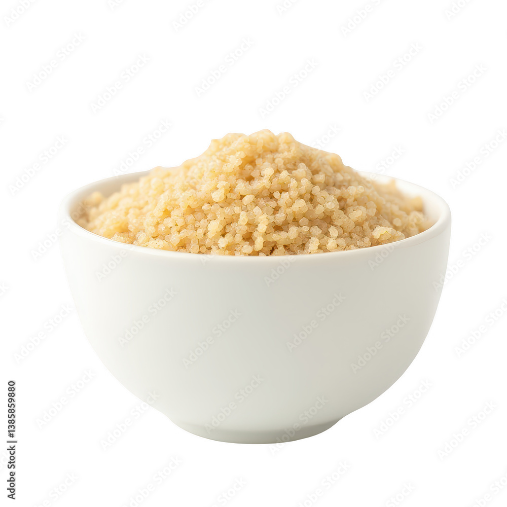 Cooked Couscous in White Bowl Cooked Couscous in White Bowl
