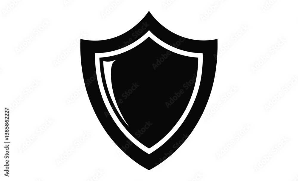 shield icon vector shape silhouette shield icon vector shape silhouette