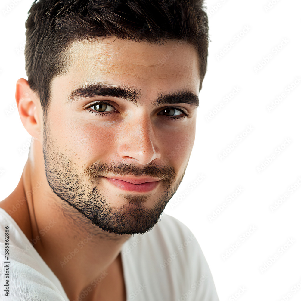 A Man with an Affectionate Expression Eyes Soft Isolated on Transparent Background A Man with an Affectionate Expression Eyes Soft Isolated on Transparent Background