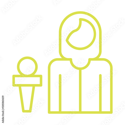 TV Presenter Icon Design