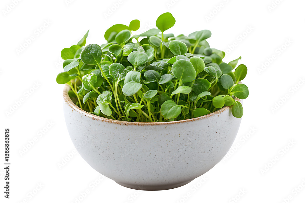 Bowl with microgreens isolated on transparent background
Bowl with microgreens isolated on transparent background