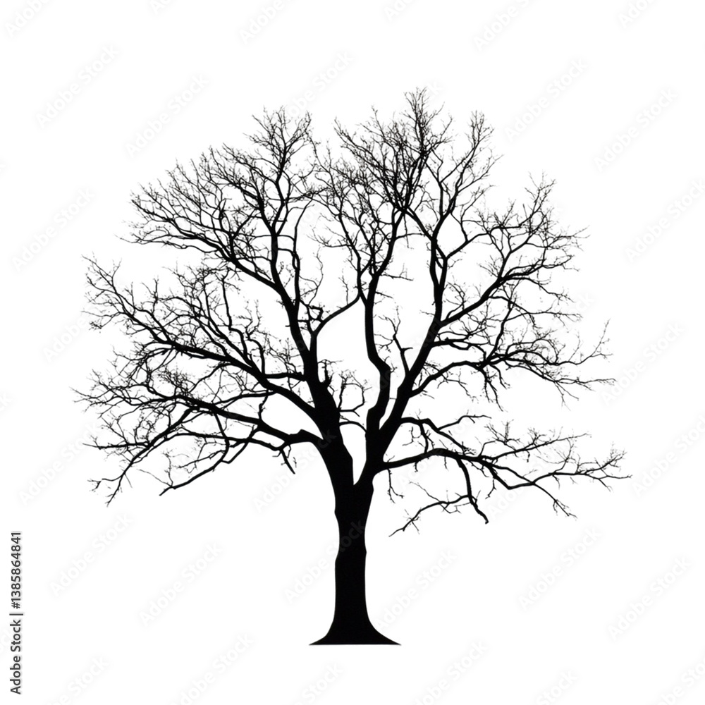 Obraz premium Frozen tree winter wonderland serene beauty magical night