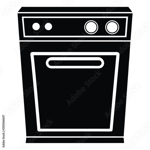kitchen stove isolated on white