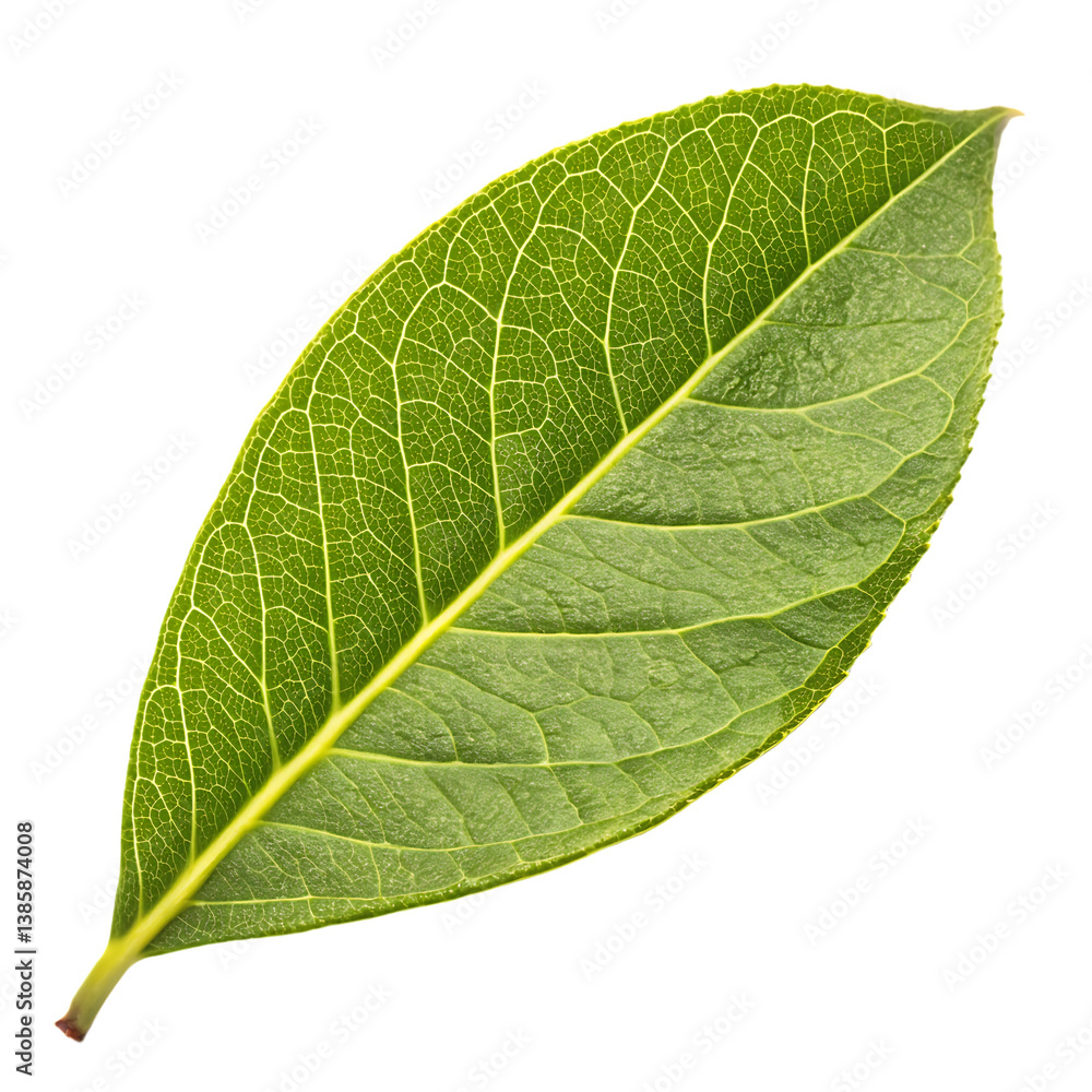 Obraz premium A fresh lemon ironbark leaf isolated on a transparent background