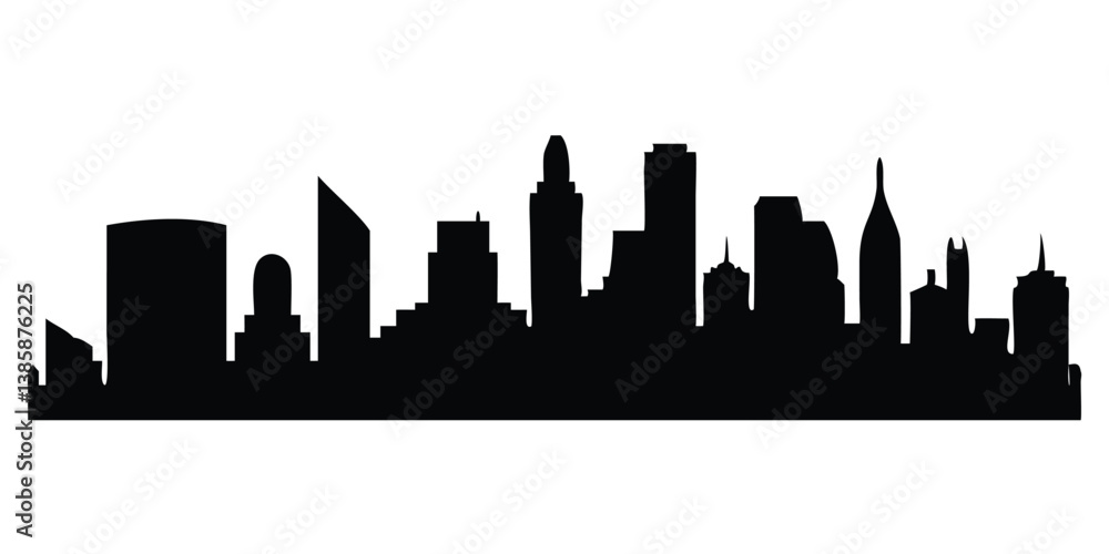 Naklejka premium chicago skyline in black background