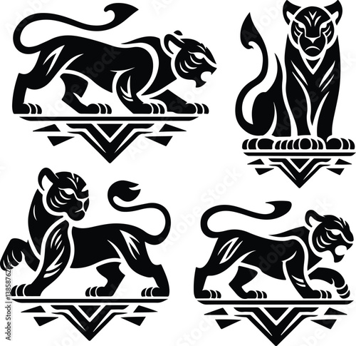 Lioness Silhouette Set | Wild Animal, Safari Wildlife, and Jungle Predator Vector Collection Webcam  silhouette set silhouette  seo top rengkin 48 tag coma thakbe and 2 titel  o thakte hobe