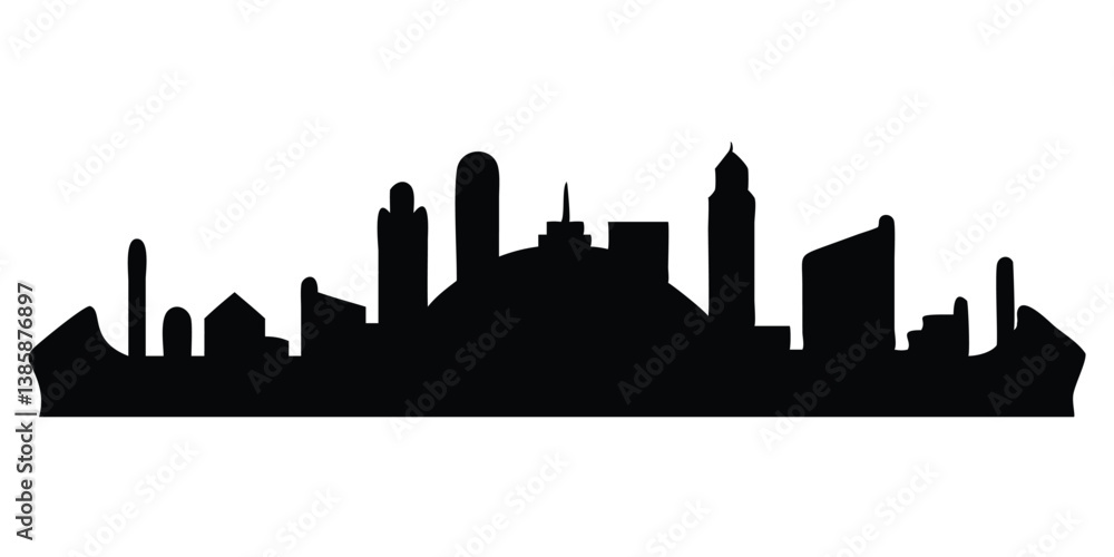 Fototapeta premium vector illustration of city skyline