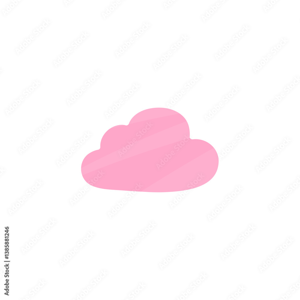 Pink clouds sticker. Vector trendy flat style. Cloud symbol for your web site design, logo, app, UI. Pink clouds sticker. Vector trendy flat style. Cloud symbol for your web site design, logo, app, UI.
