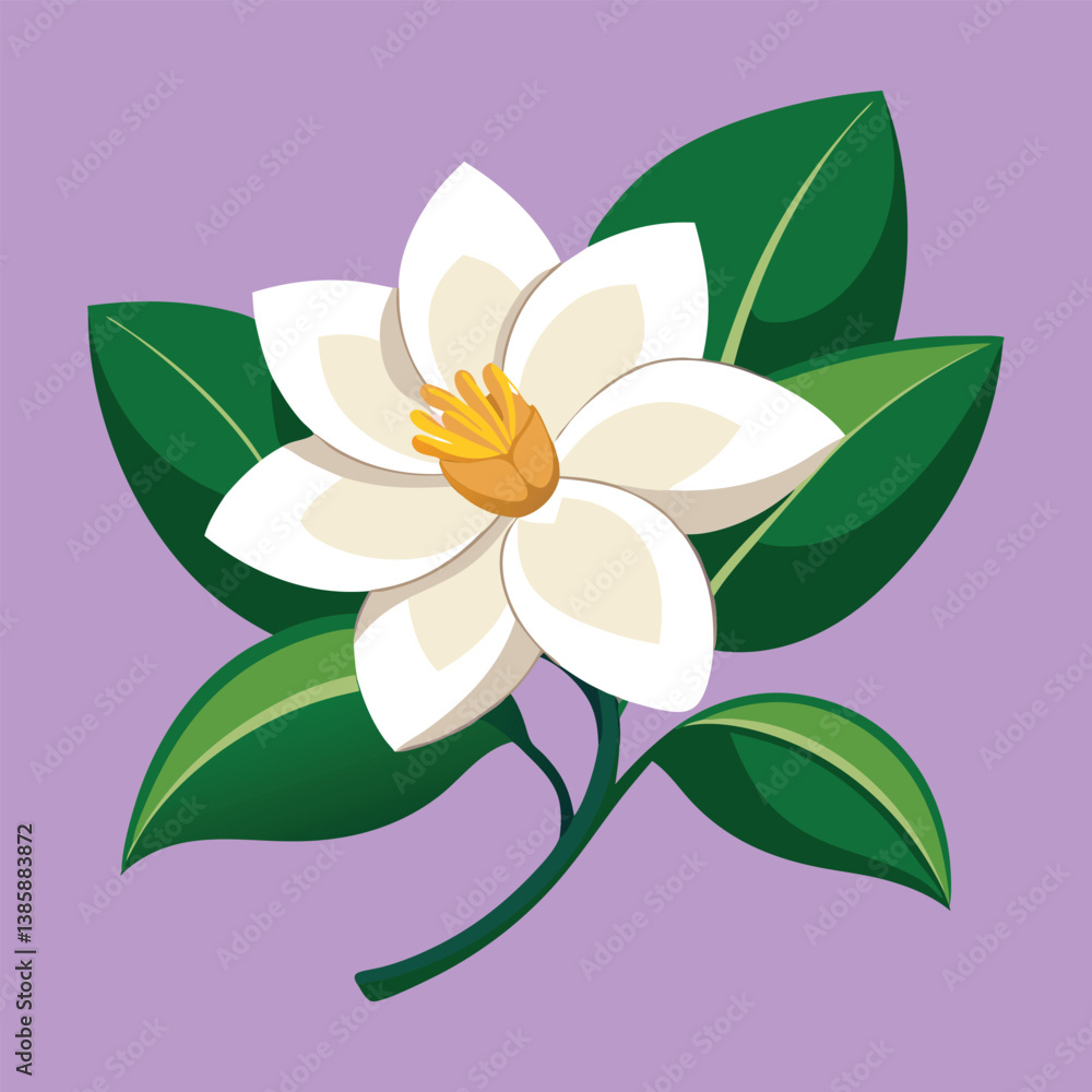 Jasmine Blossom Vector – Classic Floral Element with Leaves Art & Illustration
Jasmine Blossom Vector – Classic Floral Element with Leaves Art & Illustration