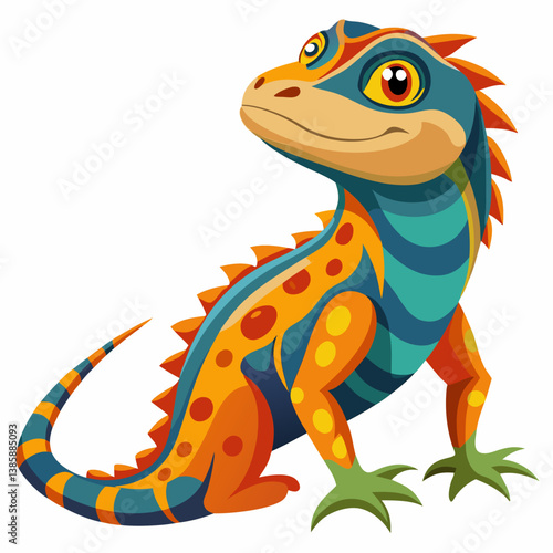 Printable lizard vector design – cartoon, clipart, and line art for instant download.