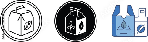 Ecofriendly Packaging Carton, Box, Leaf, Recycle, Sustainable, Green, Biodegradable, Compostable, Pl