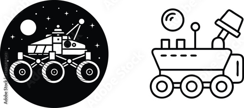 Space Rover Exploration Lunar Missions, Planetary Rovers, Robotic Vehicles