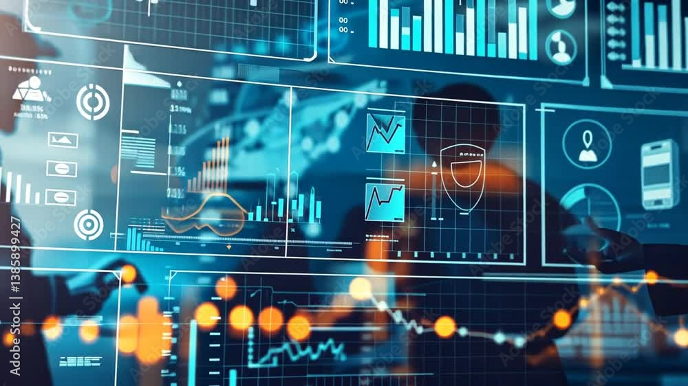 Digitale Benutzeroberfläche mit KI und Code