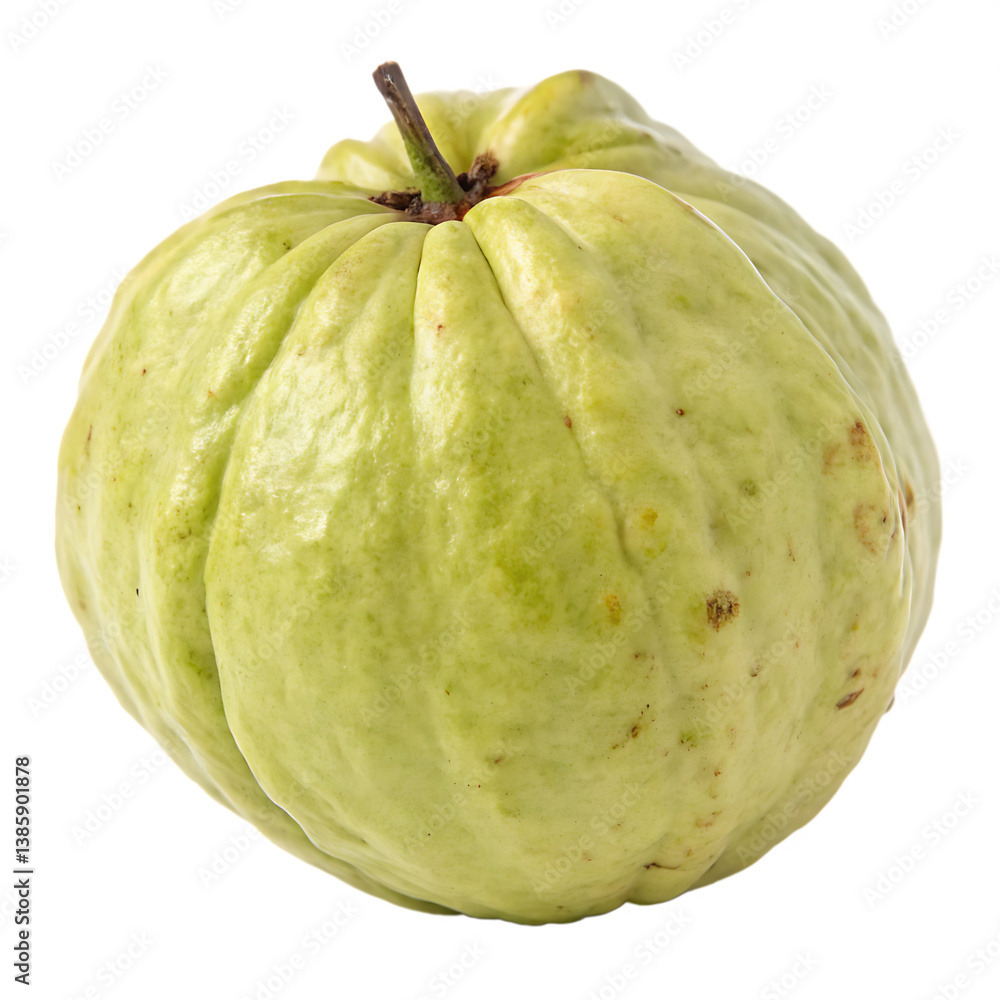 A whole custard apple isolated on a transparent background A whole custard apple isolated on a transparent background