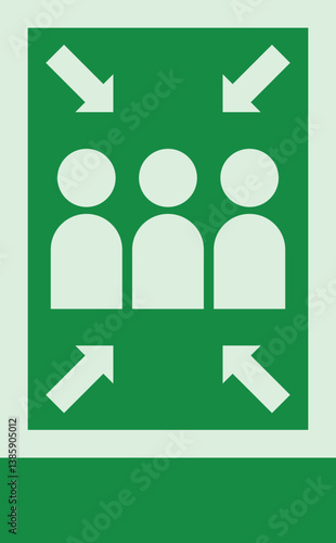Assembly Point, Emergency Signboard, Evacuation Sign