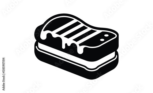 Meatloaf illustration icon silhouette