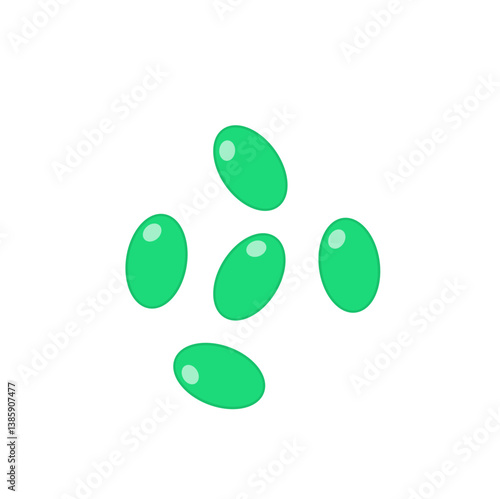 Coccobacillus bacteria. Science education vector illustration
