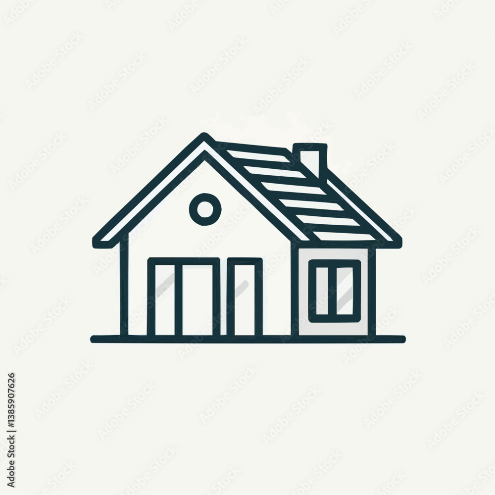 Simple vector illustration of a small house design for real estate and home-related projects
Simple vector illustration of a small house design for real estate and home-related projects