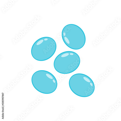 Coccobacillus bacteria. Science education vector illustration
