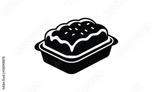 Meatloaf illustration icon silhouette
