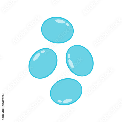 Coccobacillus bacteria. Science education vector illustration