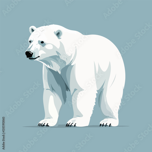 simple design of polar bear wild animal arctic 