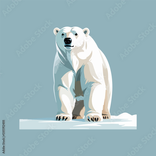 simple design of polar bear wild animal arctic 