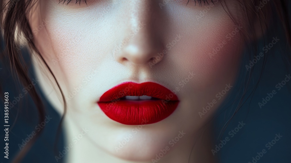 Obraz premium Crimson Silence, Velvet Grace