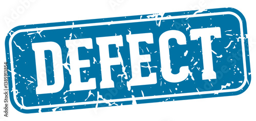 defect rectangular sign. defect stamp