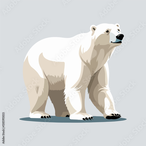 simple design of polar bear wild animal arctic 