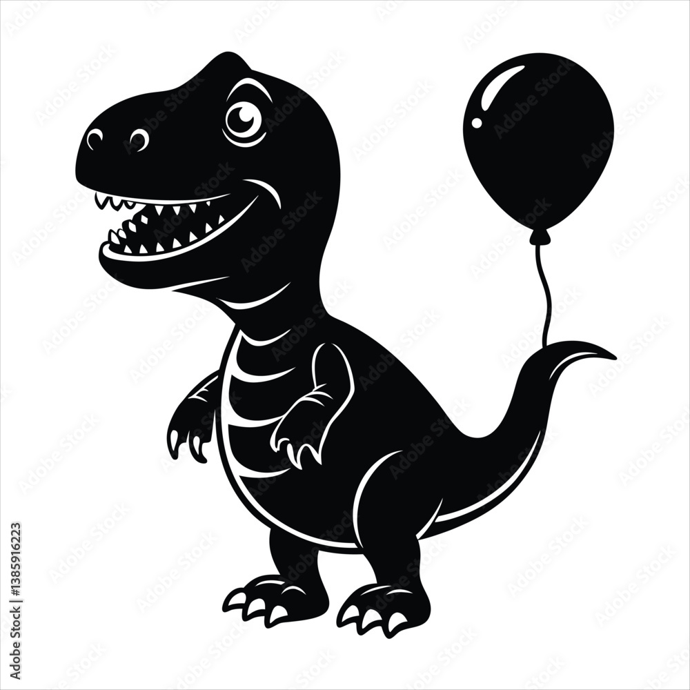 Obraz premium dinosaur silhouette vector style