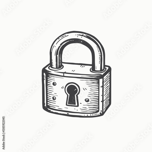 Door lock silhouette black protection vector. closed and open padlock isolated on white background.