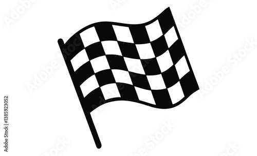 Nasar racing flag vector silhouette