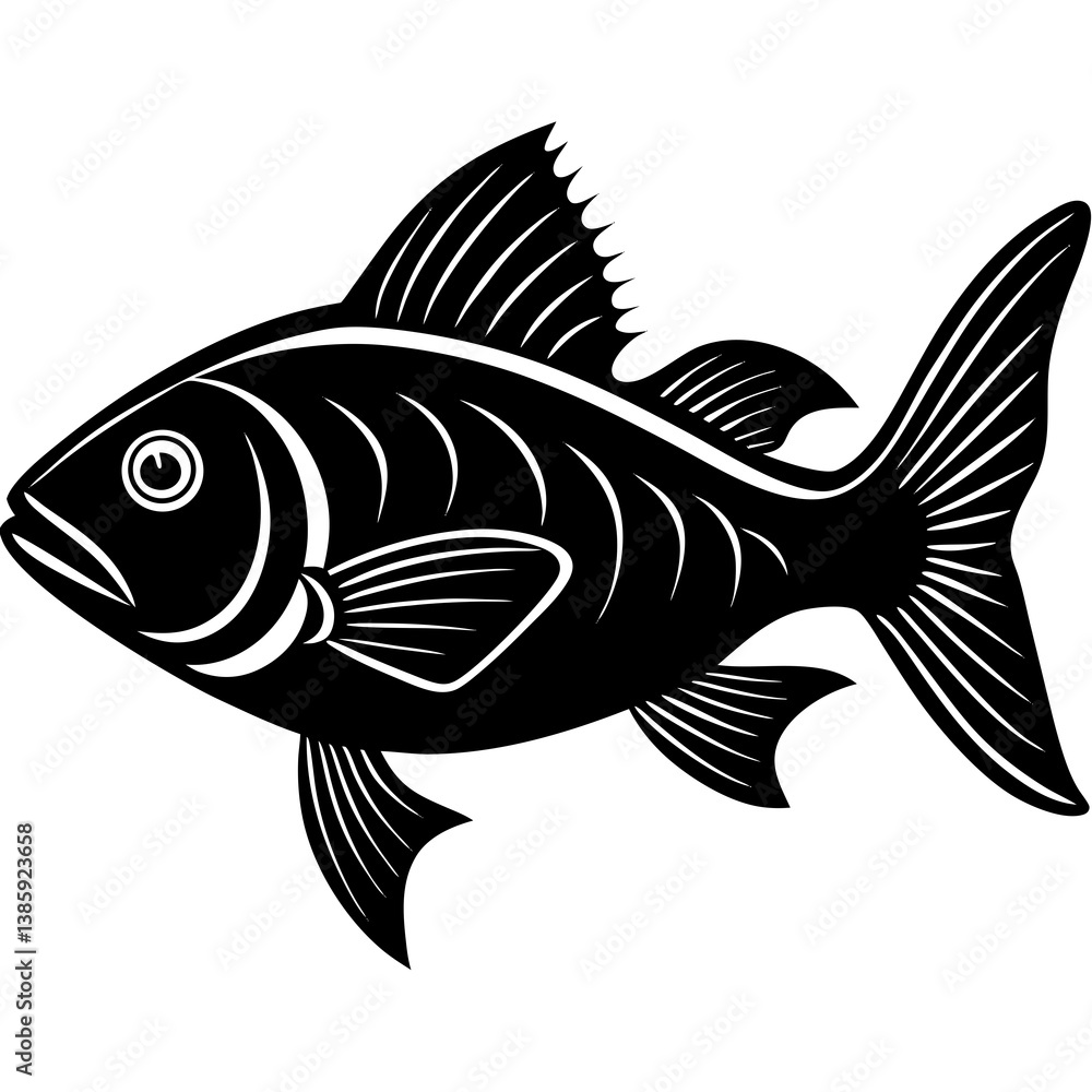 Fish Silhouette Vector Art for Aquatic and Marine Design Projects Fish Silhouette Vector Art for Aquatic and Marine Design Projects