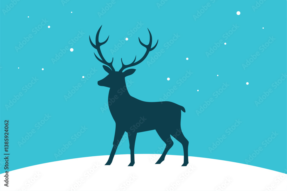 deer in winter forest deer in winter forest