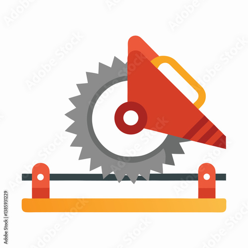 miter saw on white background