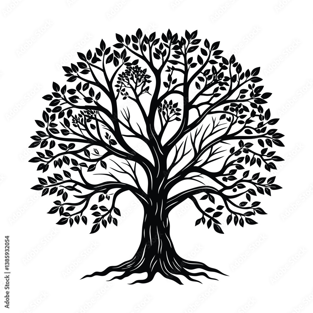 Obraz premium vector tree silhouette