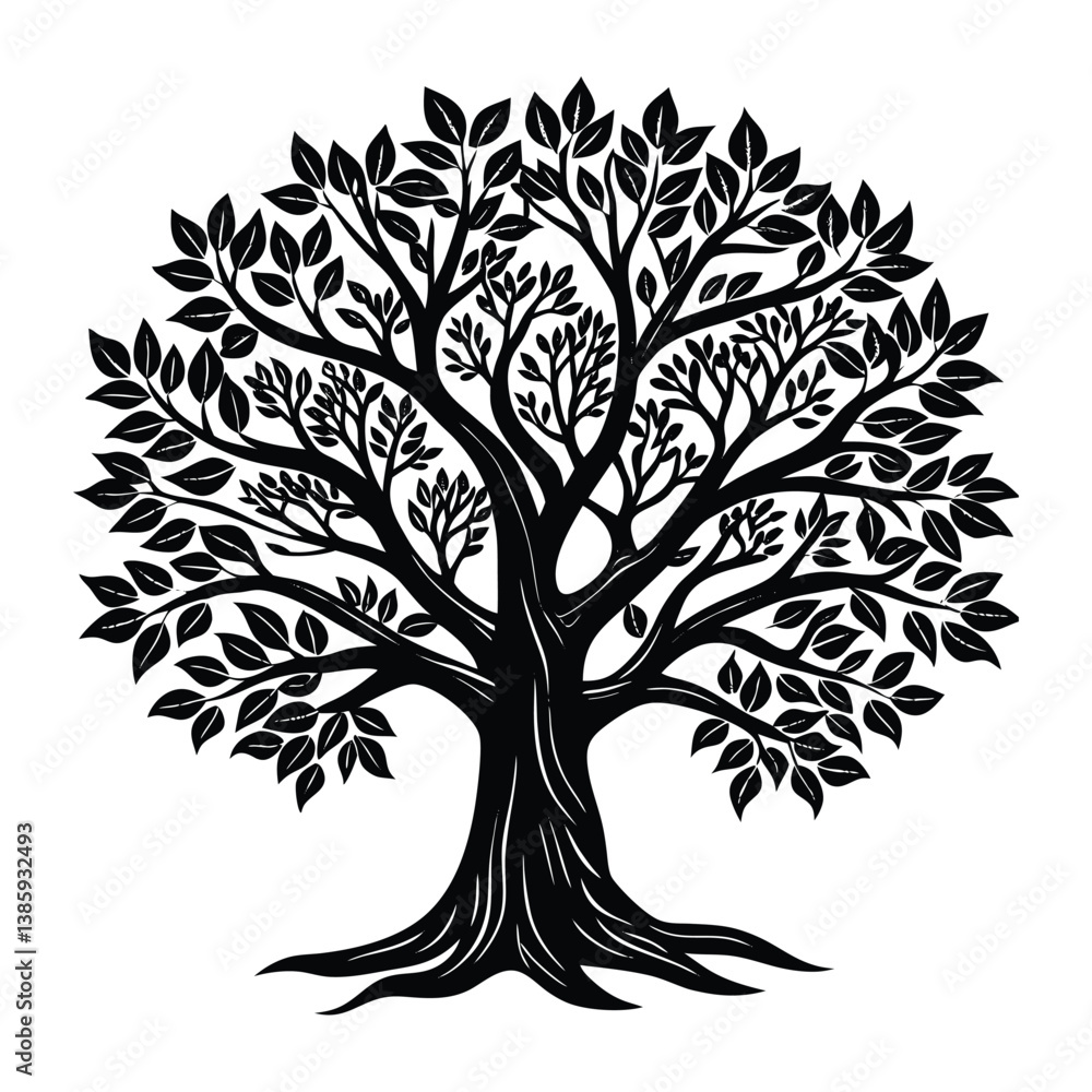 Obraz premium vector tree silhouette
