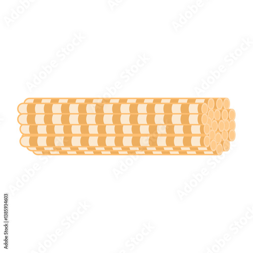 Collagen fibers. Vector illustration.