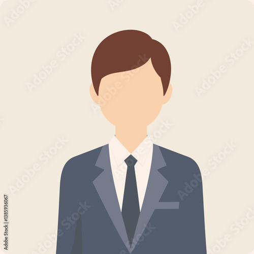 Businessman in Suit Standing Against Simple Background  