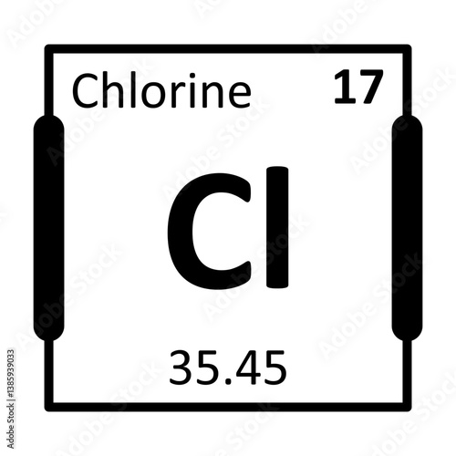 Chlorine Bold Black Icon
