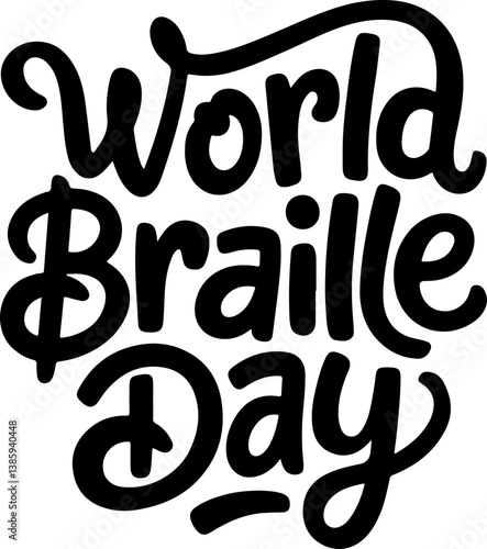 Celebrate World Braille Day A Bold, Immersive Typographic Design.