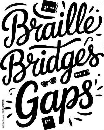Braille Bridges Gaps A Captivating Visual of Inclusivity and Accessibility.