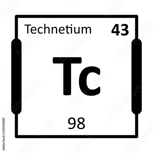 Obraz na plátne Technetium Bold Black Icon