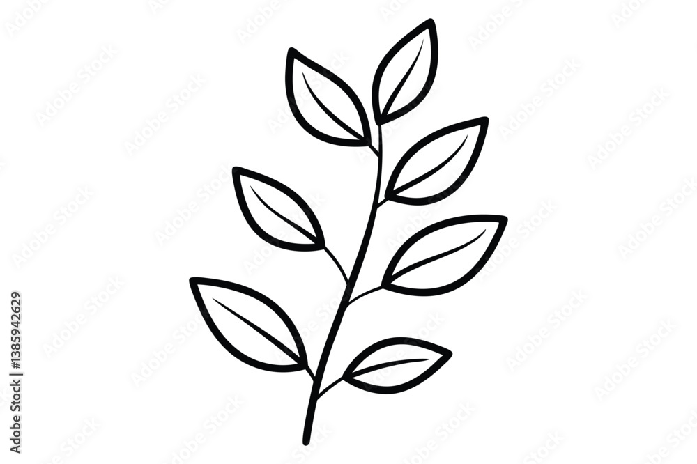 Obraz premium minimalist botanical line drawing