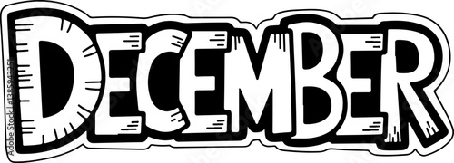 December Hand-drawn Lettering.