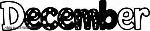 December Month Sticker.