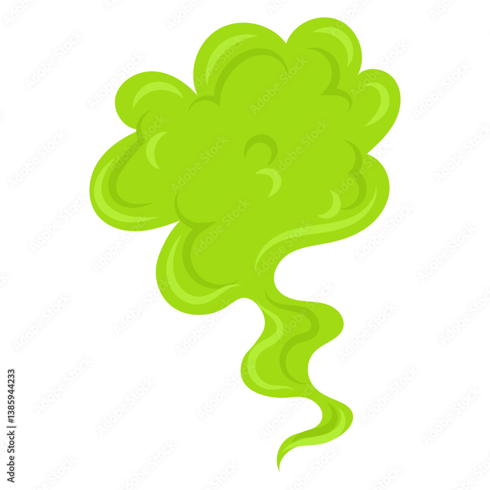 Fototapeta premium Green Smoke Cloud