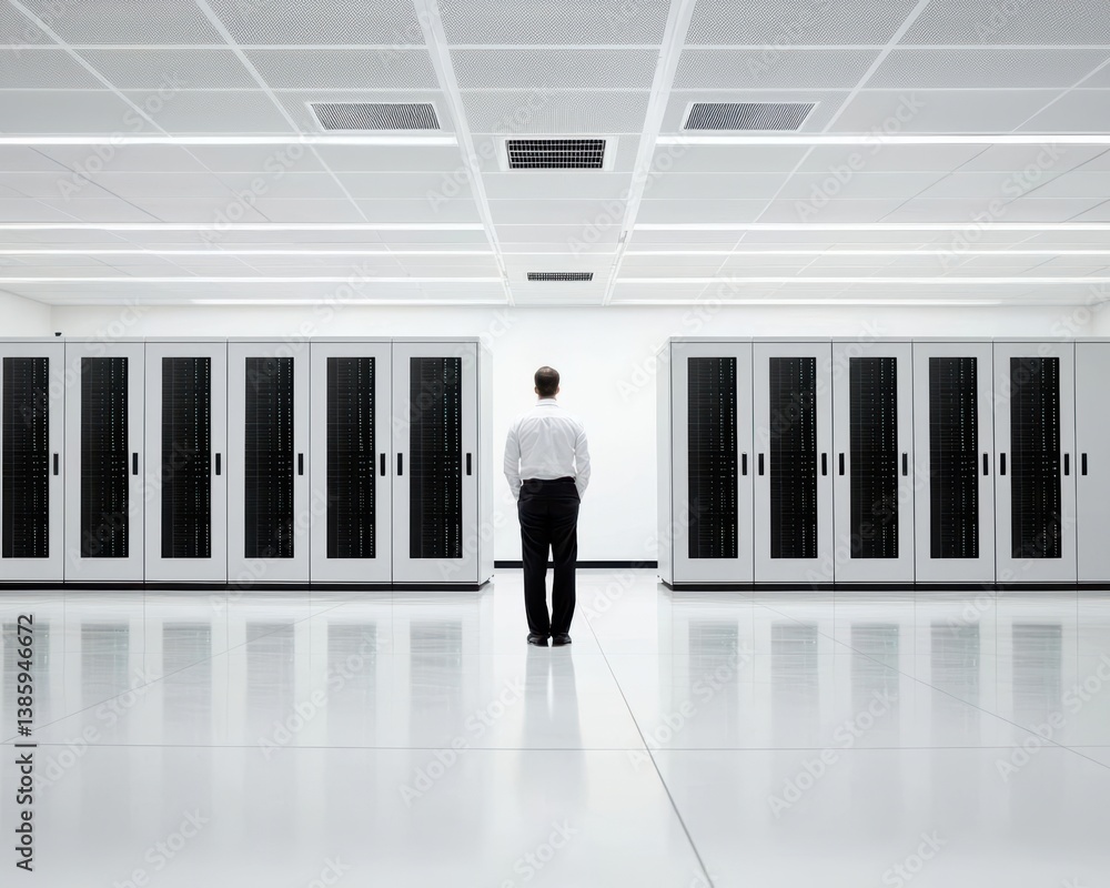 IT professional securing customer data in a highsecurity data center IT professional securing customer data in a highsecurity data center