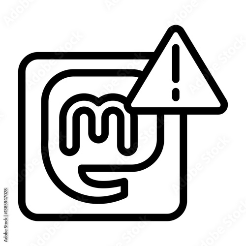Mastodon Outline Icon